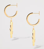 Messika Lucky Move diamond malachite earrings, UK version