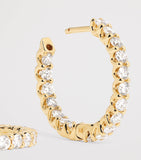 Harrods yellow gold diamond hoop earrings 1.25ctw, UK version
