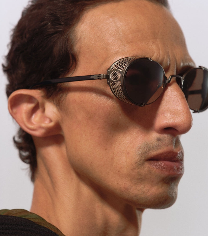 Matsuda round sunglasses 10610H handcrafted titanium, UK version