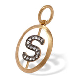 Annoushka yellow gold and diamond initial S pendant, UK version