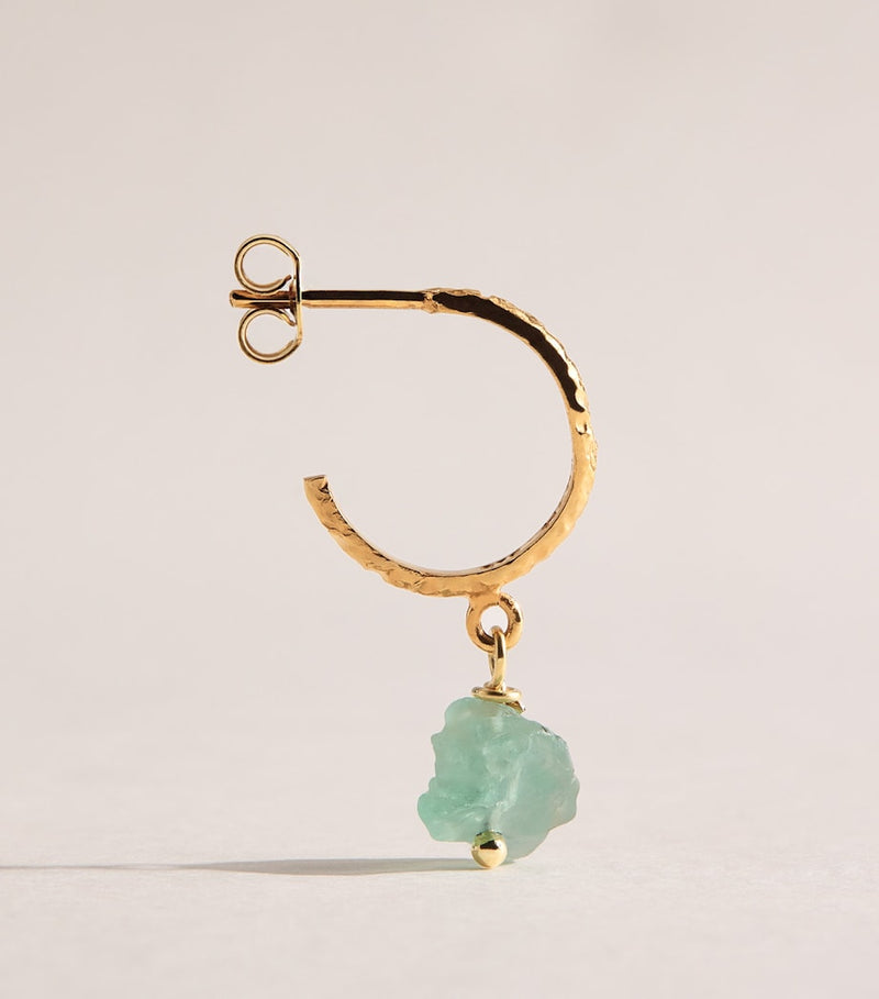 Hermina Athens gold-plated turquoise hoop earrings, UK version