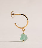 Hermina Athens gold-plated turquoise hoop earrings, UK version