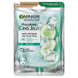 Superdrug Garnier AntiFatigue Hyaluronic Acid & Cucumber Jelly Face Mask- Buy online at McGrocer
