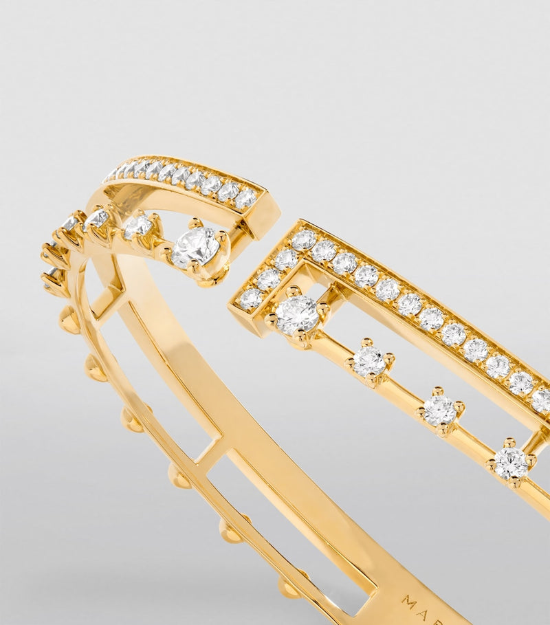 MARLI New York small gold diamond bangle - British product
