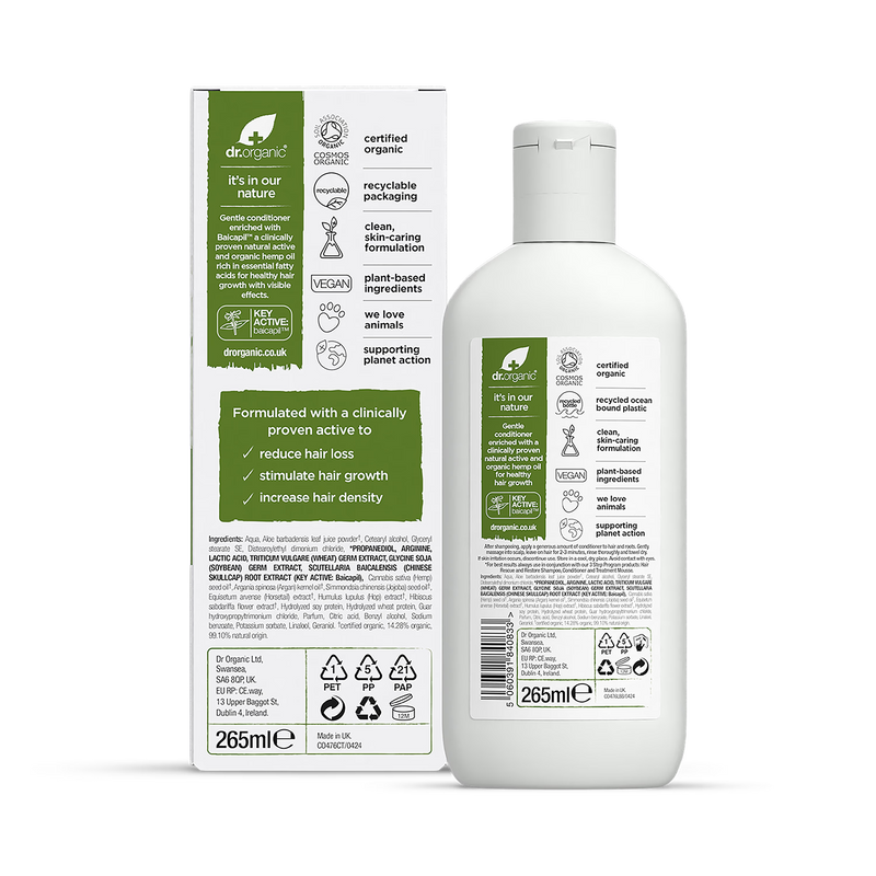 Dr Organic Hemp Oil Rescue & Restore Conditioner 265ml - British product