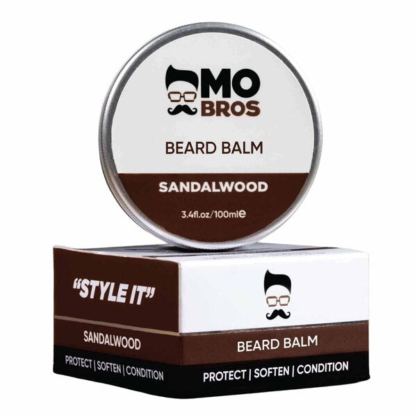 Mo Bros Beard Balm Sandalwood 100ml, imported from the UK