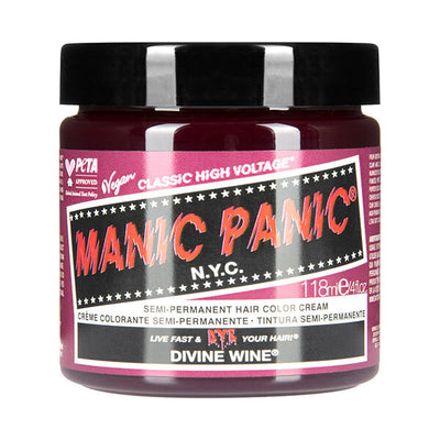 Superdrug Manic Panic High Voltage Hair Dye Divine Wine 118ml- Buy online at McGrocer