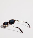 Le Specs Lunita Oval sunglasses dark tortoiseshell - British product