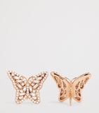 Suzanne Kalan rose gold diamond butterfly stud earrings - British product