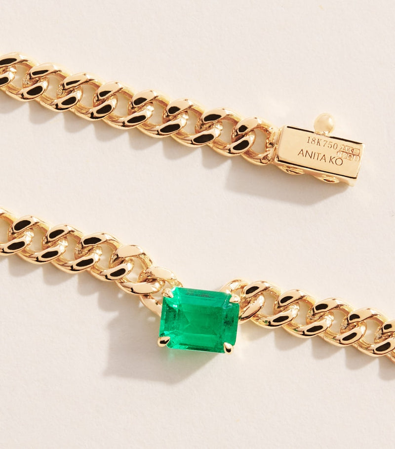 Anita Ko yellow gold and emerald choker 40.5cm, imported from the UK