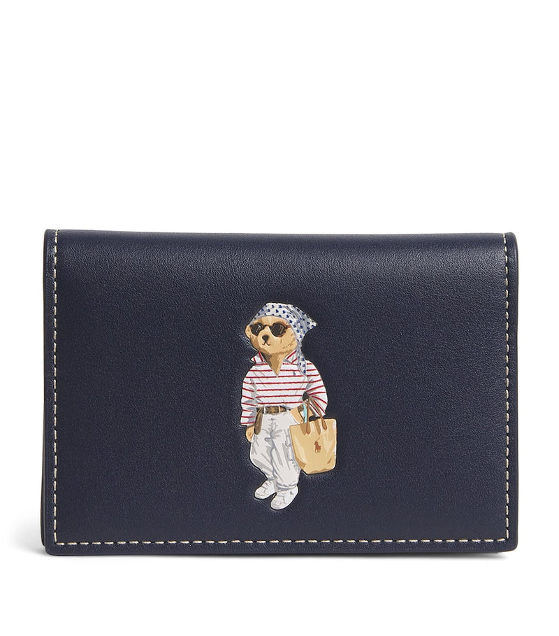 Polo Ralph Lauren leather Polo Bear folded card holder (British brand)