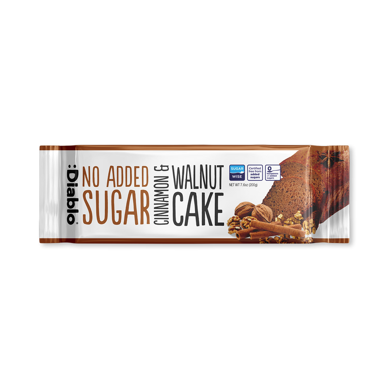 Diablo no added sugar cinnamon walnut cake 200g, UK version