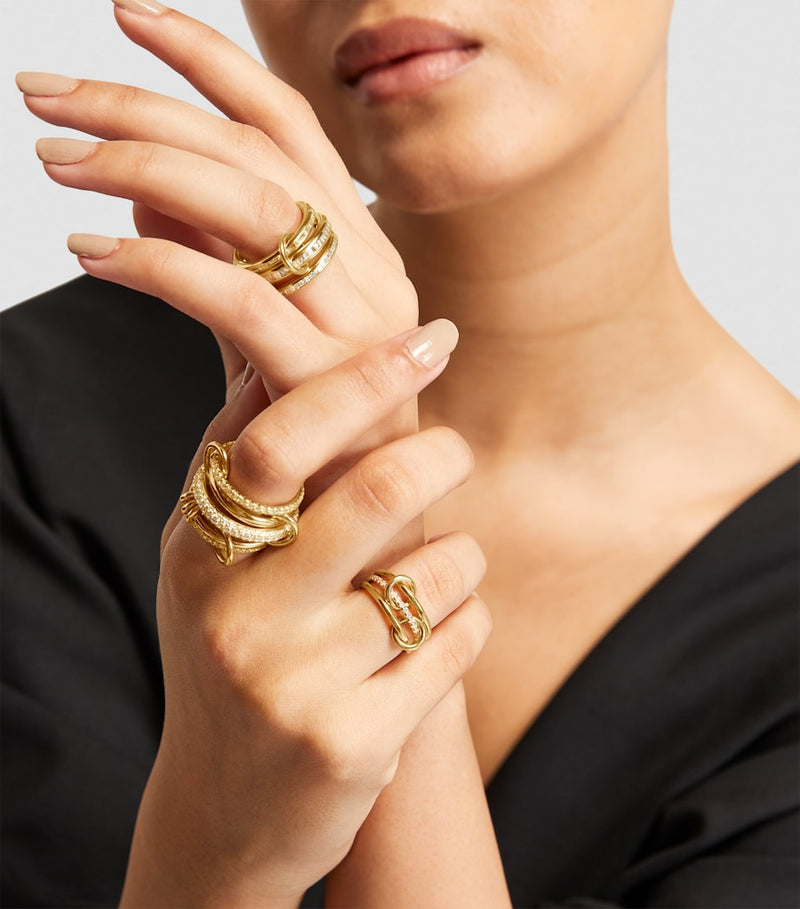 Spinelli Kilcollin Sonny ring yellow gold diamonds, UK version