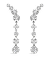 Harrods Boodles Platinum and Diamond Long Beach Earrings- Buy online at McGrocer