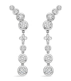 Boodles platinum diamond earrings Long Beach collection, imported from the UK