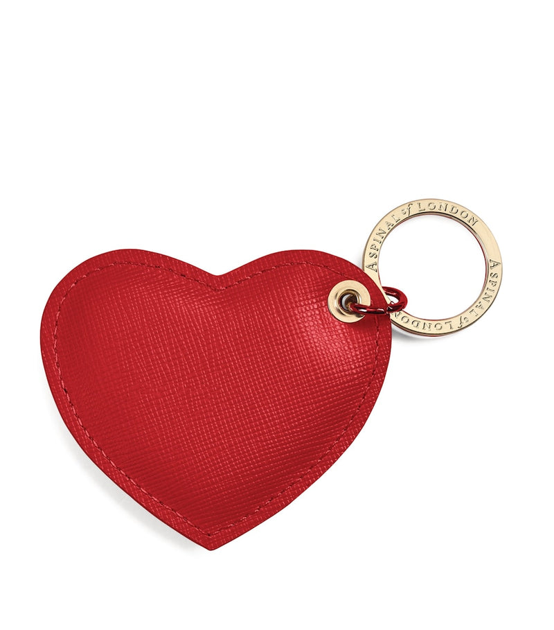 Aspinal of London leather heart keyring (British brand)