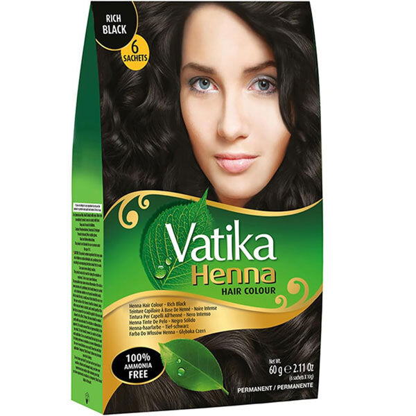 Dabur Henna permanent hair color rich black - British product