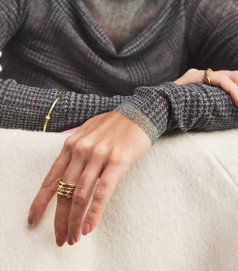 Spinelli Kilcollin yellow gold diamond Kira ring - British product
