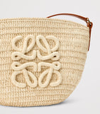 LOEWE Eclipse Pochette handwoven raffia bag, imported from the UK