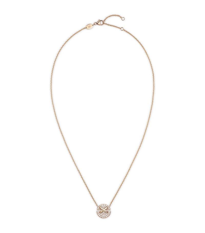 Chaumet Harmony pendant necklace rose gold diamond, imported from the UK
