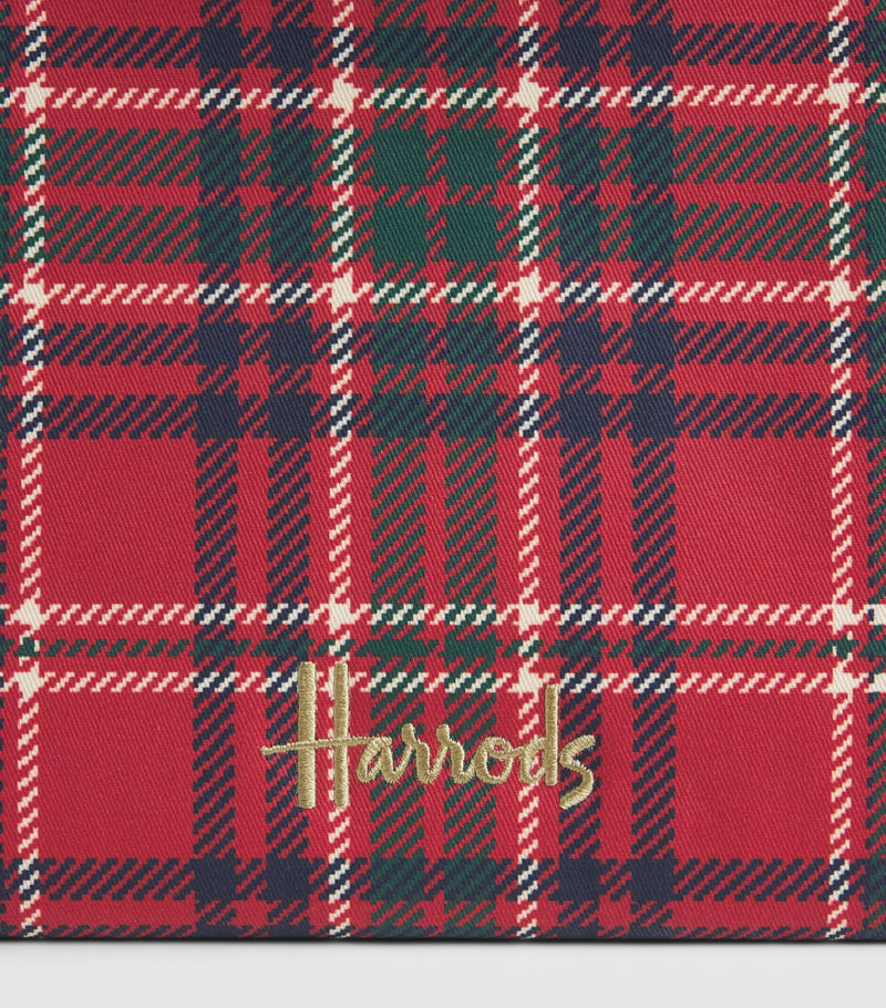 Harrods small tartan tote bag cotton canvas - British product