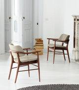 Harrods Porada Nissa Walnut Frame Dining Chair- Buy online at McGrocer