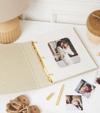 Blush and Gold safari-themed baby photo album 30x28x6cm - British product