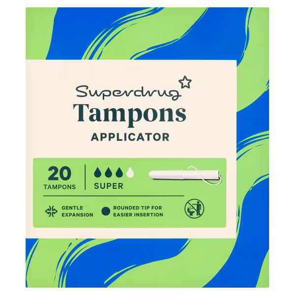 Superdrug Super Applicator Tampons 20 Pack (British brand)
