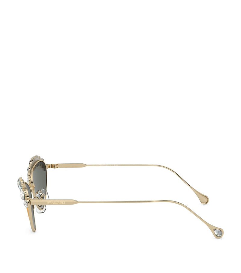 Swarovski crystal-embellished cat-eye sunglasses - British product