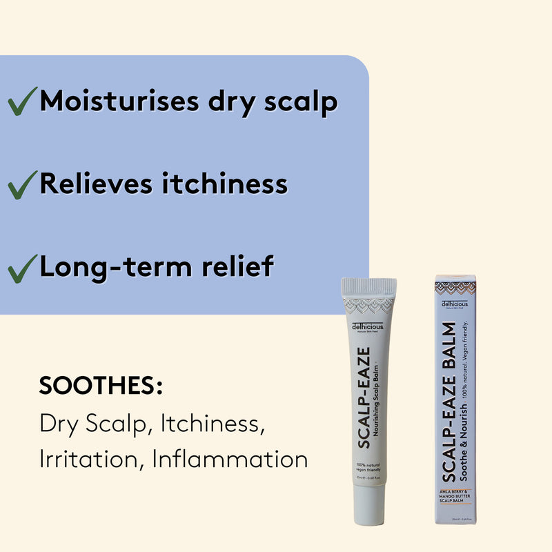 Delhicious Scalp-Eaze soothing scalp balm 20ml, British product