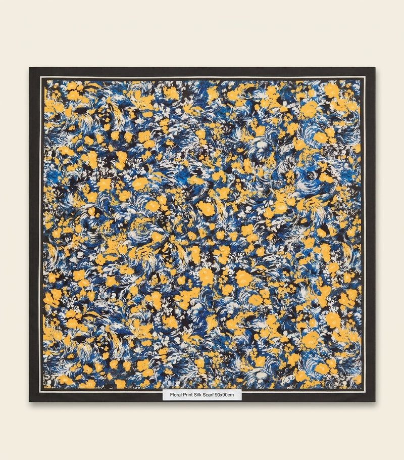 Givenchy silk floral print shawl 90cm, imported from the UK