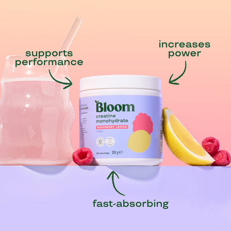 Bloom Raspberry Lemon creatine 203g, imported from the UK