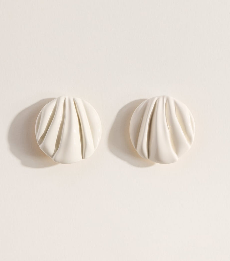 Chloé Pleats clip-on earrings, imported from the UK