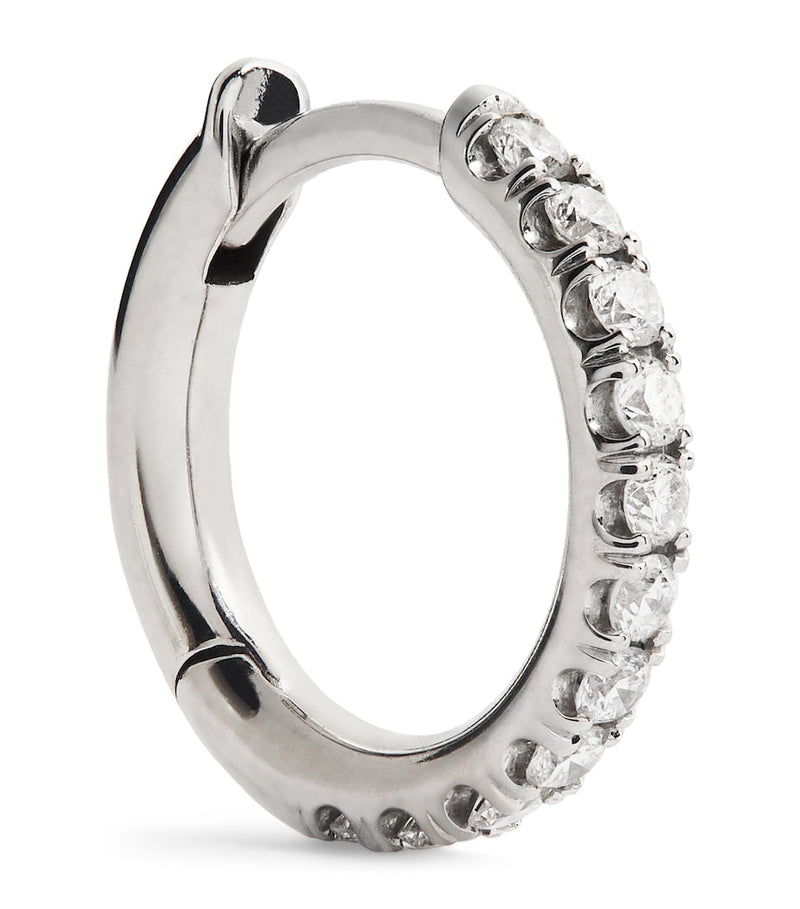 Spinelli Kilcollin single white gold diamond hoop earring, UK version