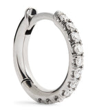 Spinelli Kilcollin single white gold diamond hoop earring, UK version