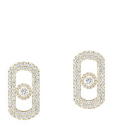 Harrods Messika So Move Yellow Gold and Diamond Pavé Earrings (1.30ct)- Buy online at McGrocer