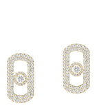 Messika So Move yellow gold diamond pavé earrings 1.30ct (British brand)