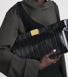 Camilla and Marc embossed leather poppy clutch bag (British brand)