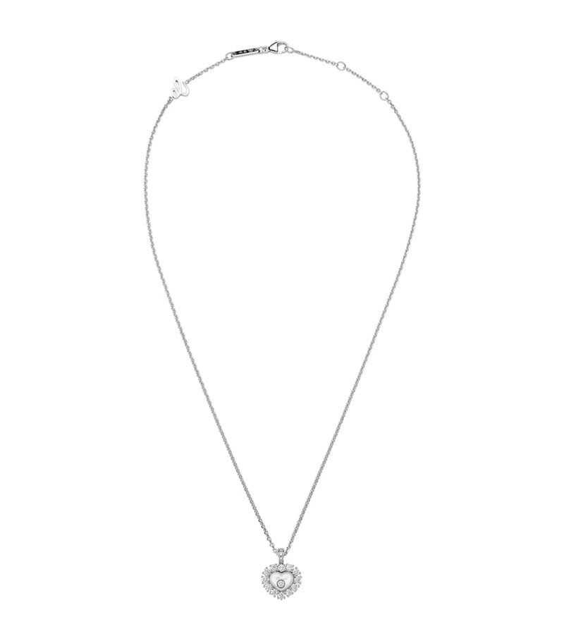 Chopard Happy Diamonds pendant necklace 18k white gold, imported from the UK