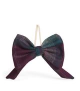 Harrods Donna Wilson Wool Tartan Bow Tree Decoration, 15cm x 16cm- Buy online at McGrocer