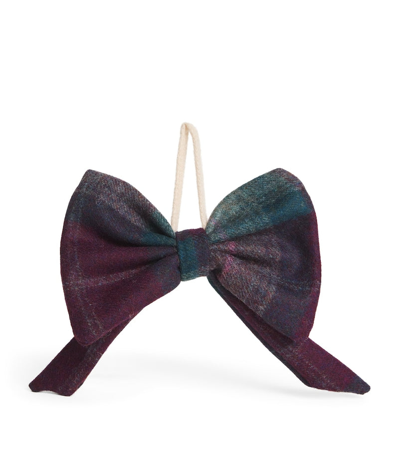Donna Wilson tartan bow tree decoration 15cm (British brand)