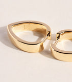 Anita Ko yellow gold lotus hoop earrings, UK version