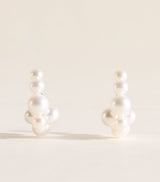 Harrods Sophie Bille Brahe Boucle Botticelli Yellow Gold and Pearl Hoop Earrings- Buy online at McGrocer