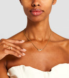 Jade Trau Lola necklace in yellow gold with diamond clasp - British product