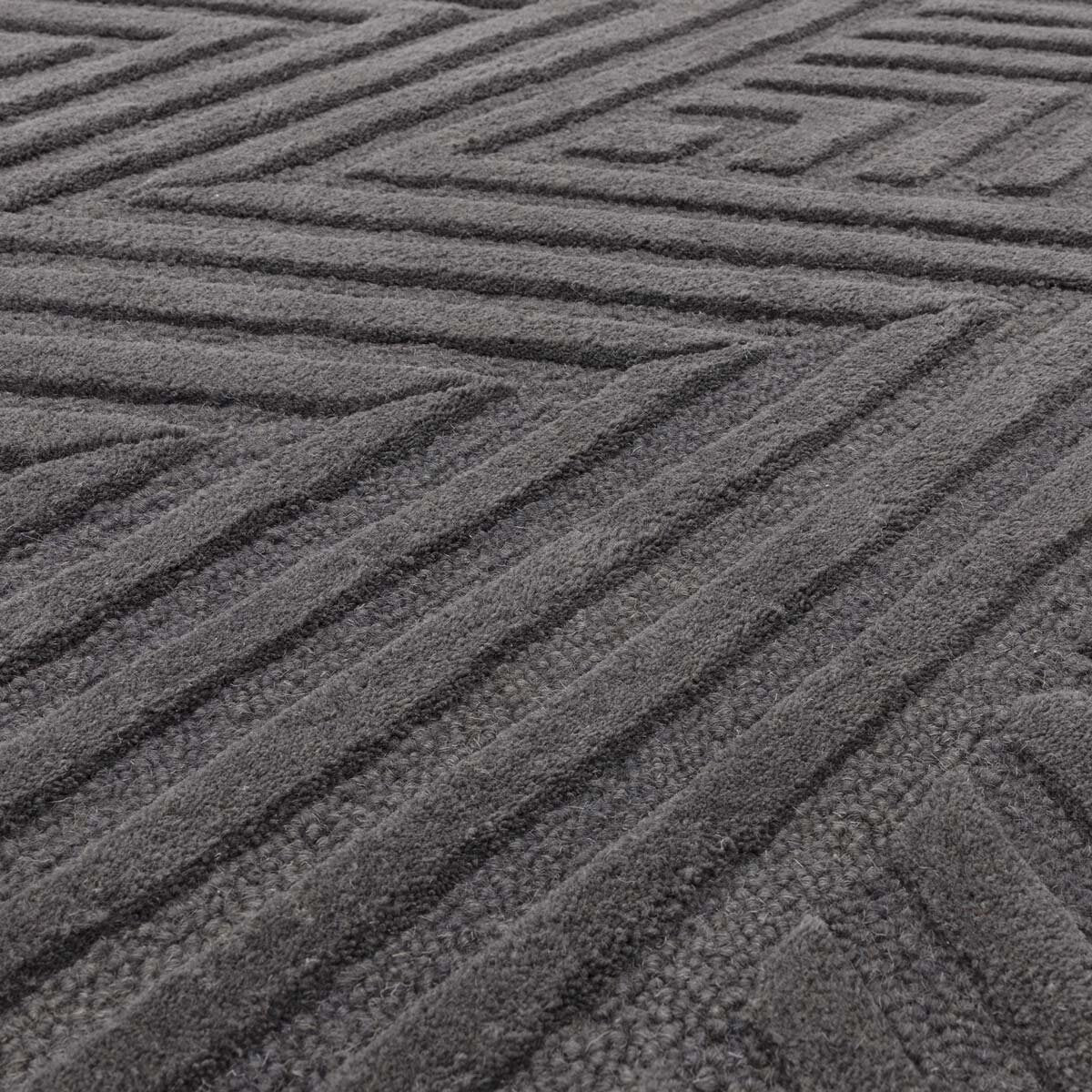 Hague Charcoal Rug, in 3 Sizes - McGrocer