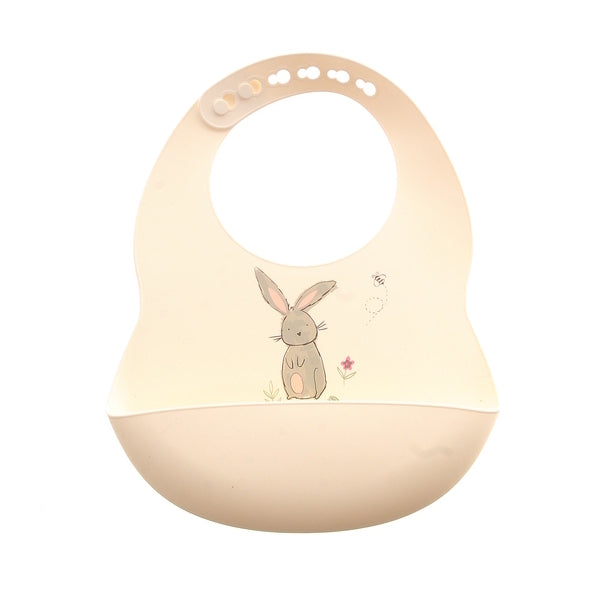 Ziggle Silicone Bib Cream Bunny One Size (British brand)