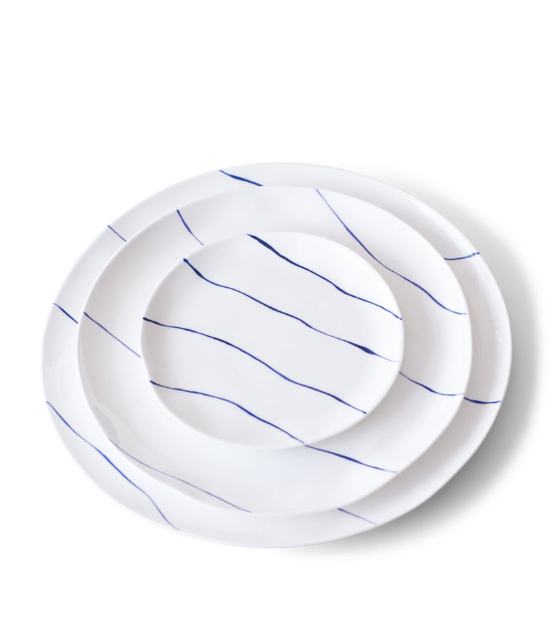 Feldspar Stripe cake plate 16cm - British product