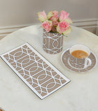 O.W. London bone china rectangular loop plate 29cm, imported from the UK