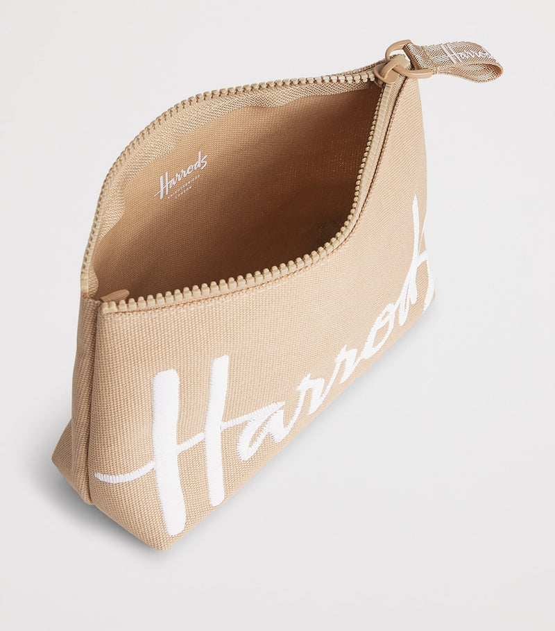 Harrods medium logo cosmetic bag (British brand)
