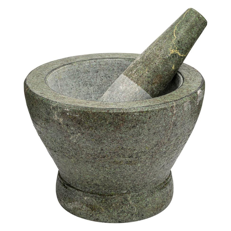 traditional stone mortar and pestle 7 inch, (British brand)